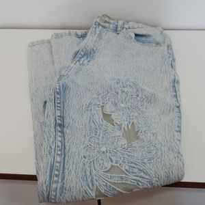 Vintage 90s Jeans Mesh Insert Sz 13/14